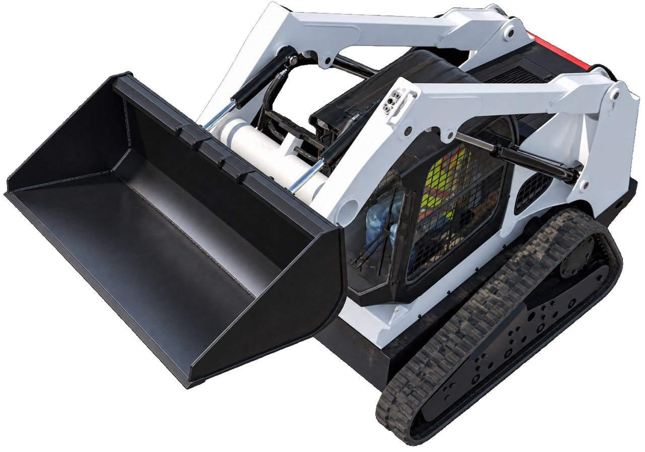 Skid steer with an empty bucket